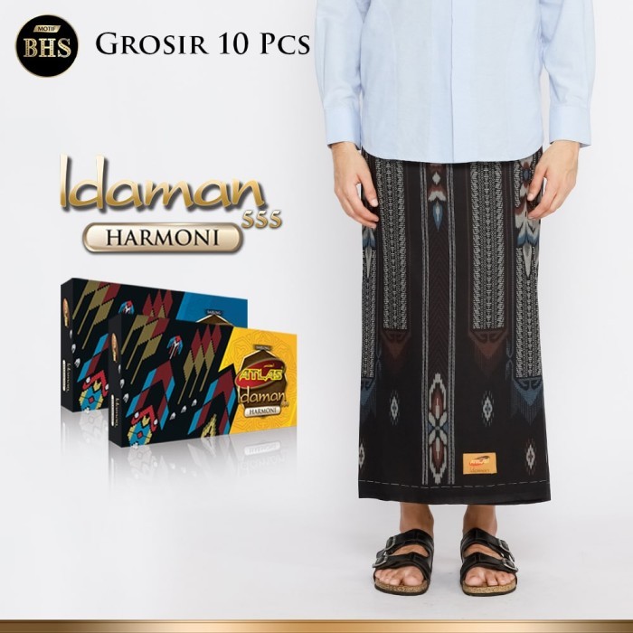 Grosir 10 Pcs Sarung Atlas Idaman 555 Harmoni
