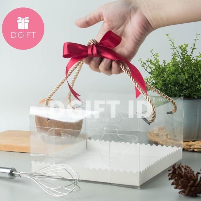 GROSIR-20pc Dus Kue Tart Mika Box Pudding Packaging Puding Hampers