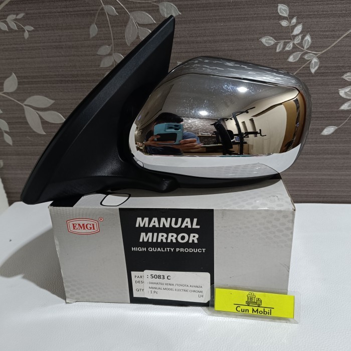 KACA SPION AVANZA XENIA 2007-2011 MANUAL CROME TANPA LAMPU SEIN