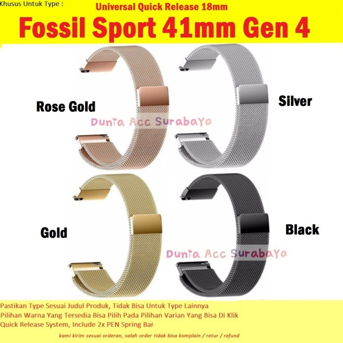 Strap Magnet Universal Quick Release 18Mm Fossil Sport Gen 4 41Mm