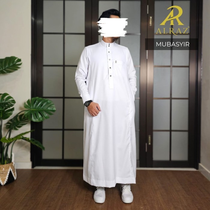 Gamis/ Jubah Putih Premium Alraz