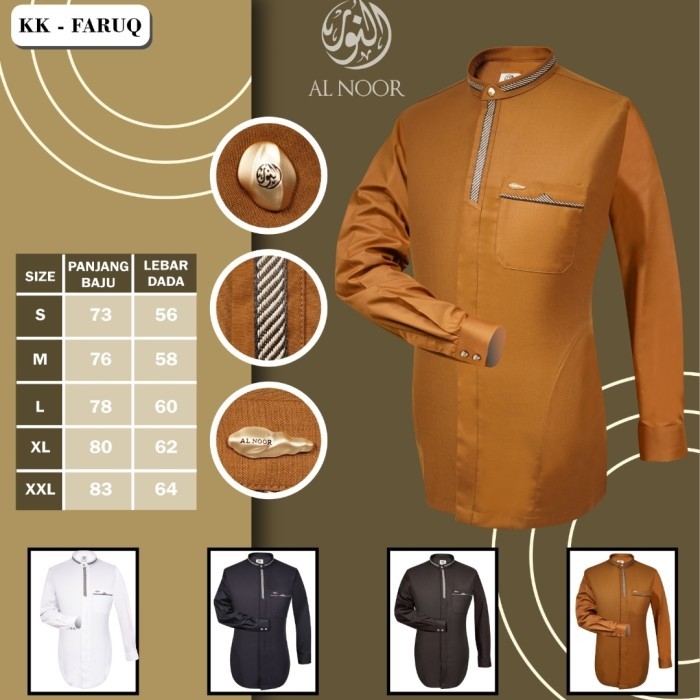 Koko / Kemko Baju Kemeja Koko Al Noor Pria Lengan Manset