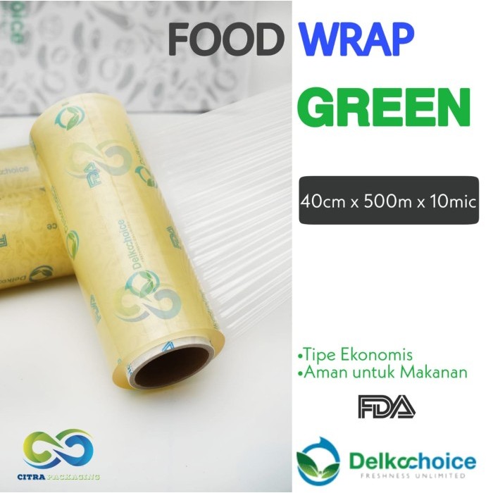 PLASTIK CLING WRAP - FOOD WRAPPING SEALER DELKOCHOICE 40CM X 500M