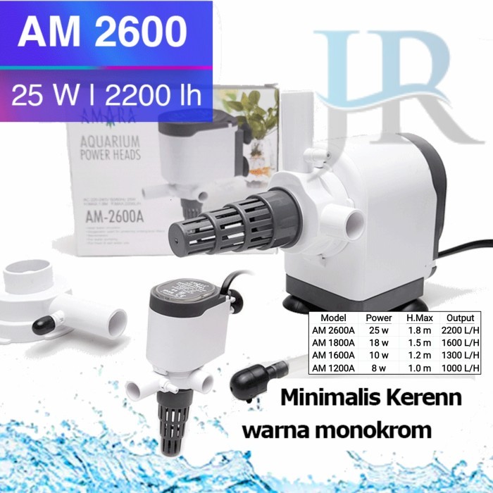 TERMURAH Pompa aquarium power head Amara AM 2600A 1800A 1600A 1200A