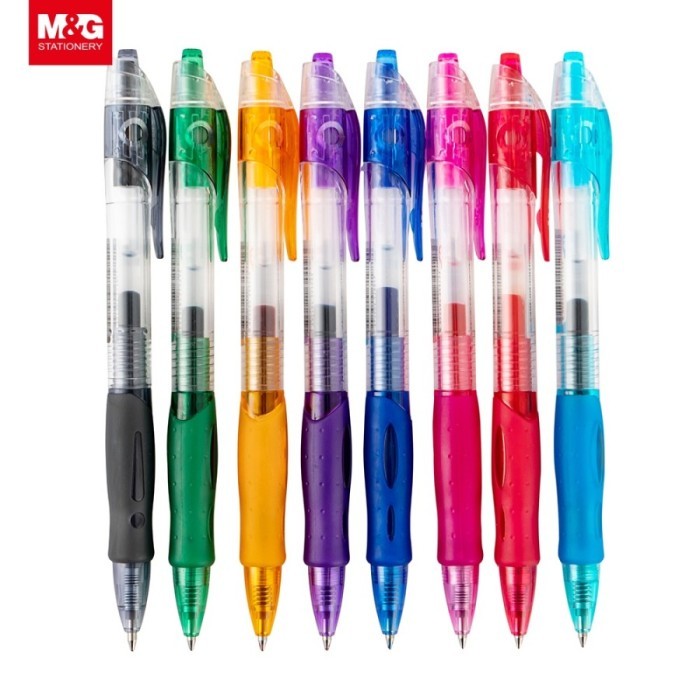 

NEW M&G RETRACTABLE GEL PEN 0.7MM RUBBER GRIP / PENA PULPEN KODE 290