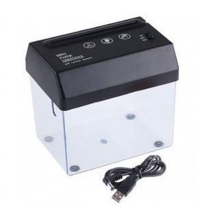 Mini USB Paper Shredder with Letter Opener