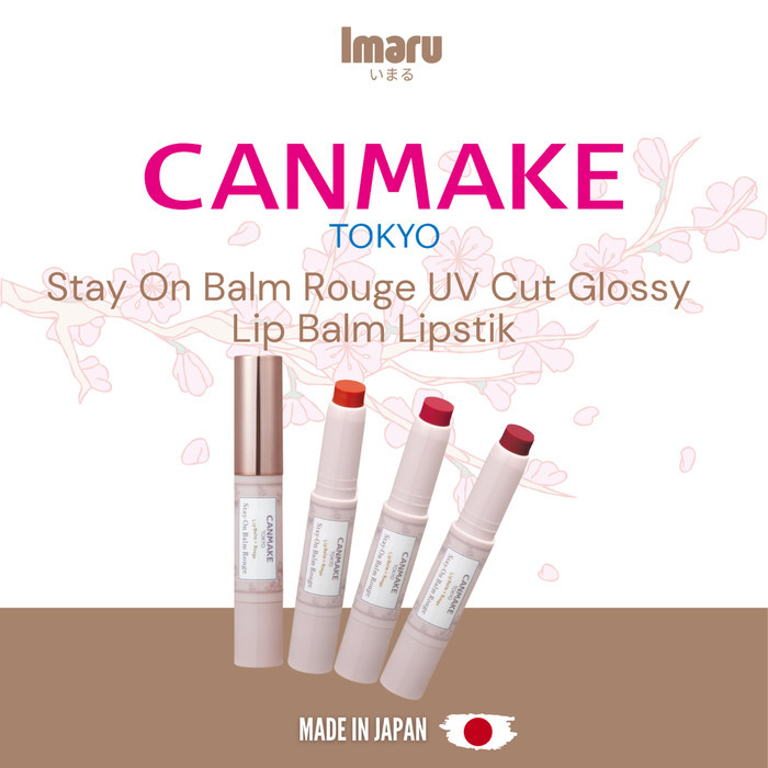 CANMAKE Stay-On Balm Rouge - UV Cut - Glossy Lip Balm - Lipstik