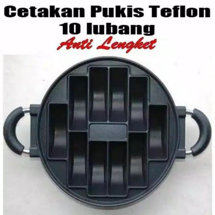 Cetakan Kue Pukis Anti Lengket / Cetakan Pukis 10 Lubang / Cetakan Teflon / Cetakan Pukis Rangin Kue
