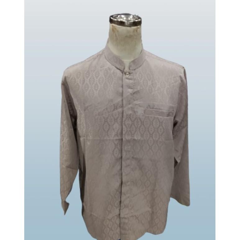 Benhill Kemeja Koko Pria "Tenun Sultan" Cotton Dobby Lengan Panjang