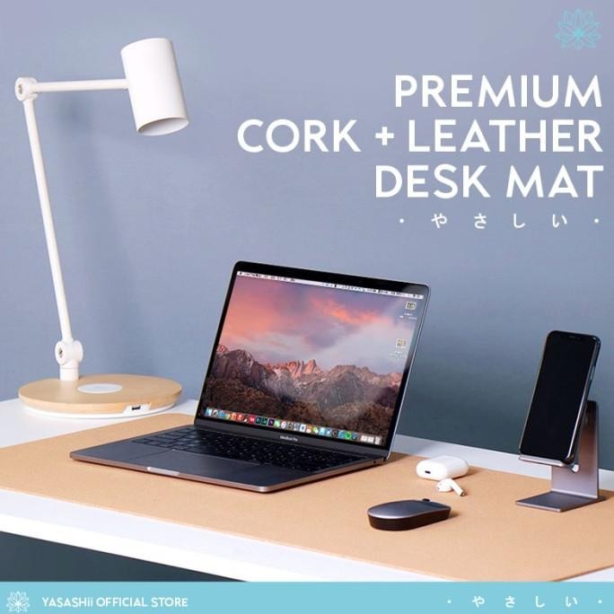 

Murah Yasashii Premium Double Side Cork & Leather Large Desk Mat Desk Pad