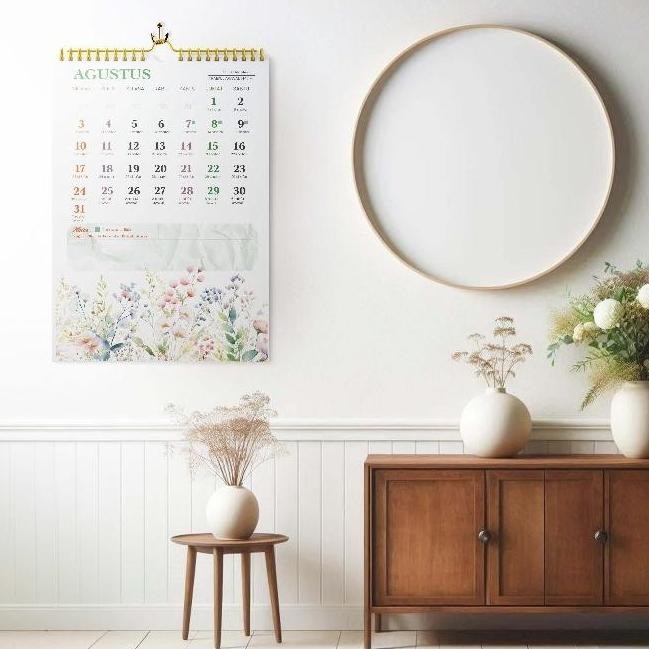 

Promo New Kalender 2025 Kalender Dinding Spiral Masehi Hijriyah Ukuran A3+ Tema Floral