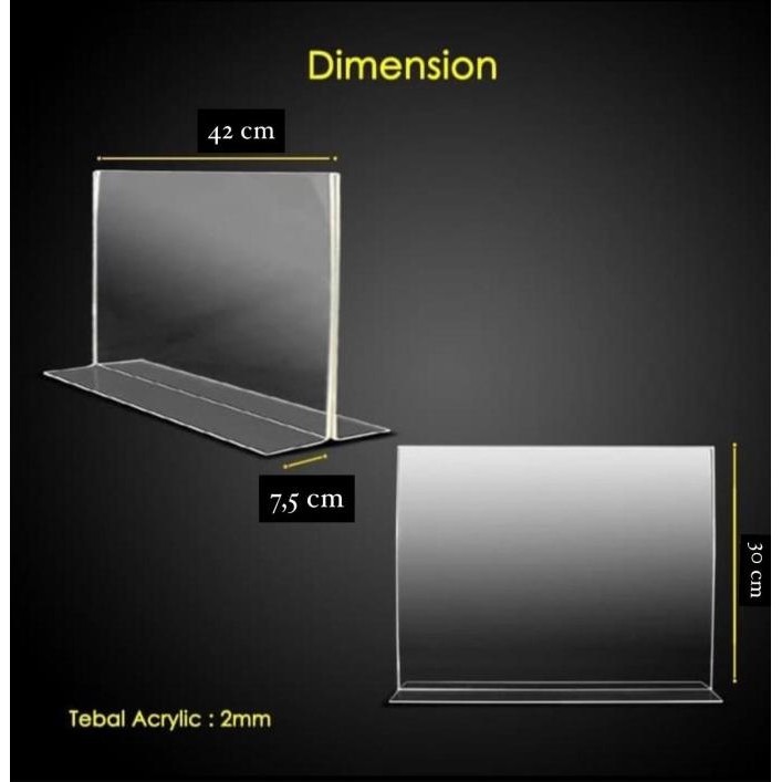 

Promo Acrylic Tent Holder A3 T Landscape / Akrilik A3 T Bentuk Landscape /