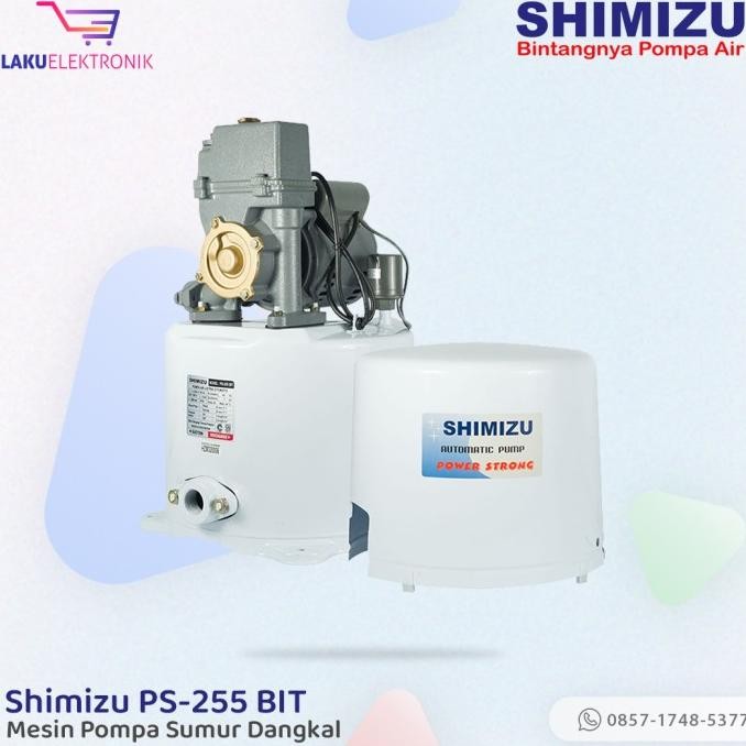 Mesin Pompa Air Sumur Dangkal 250 Watt Shimizu Ps-255 Bit Premium