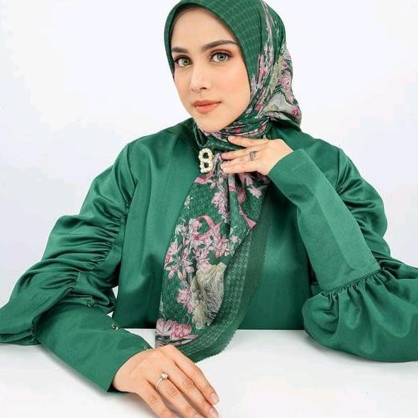 Spesial Button Scarves Al Aqsa Square Voal