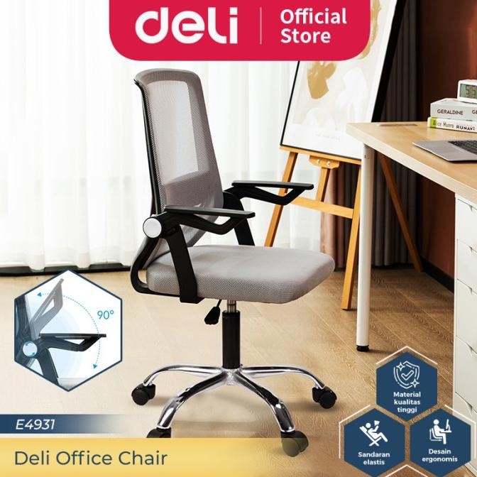 . Deli Office Chair / Kursi Kantor / Kursi Kerja Sandaran Tangan E4931
