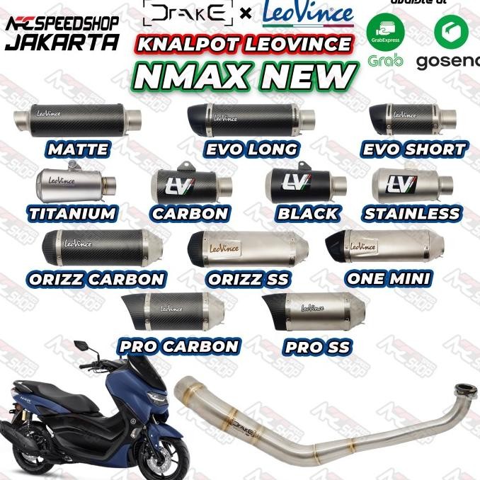 Terjangkau Knalpot Header R9 Drake Yamaha Nmax 155 New Nmax Turbo + Silencer Leovince Series