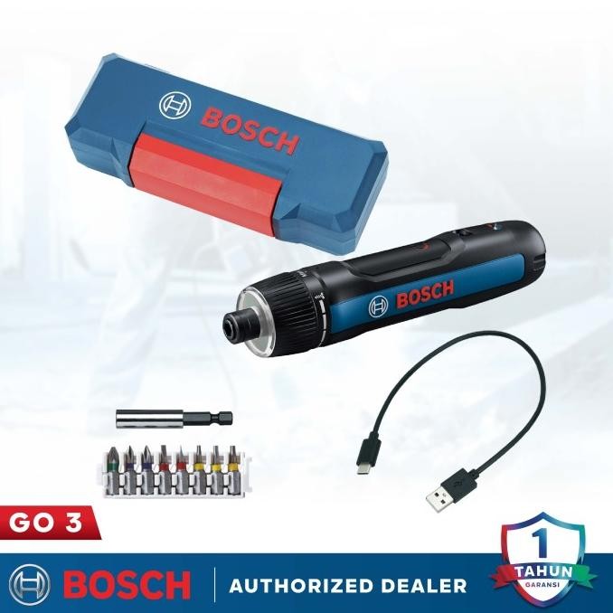 GO Gen 3 Obeng Baterai BOSCH Cordless Screwdriver 3.6 Volt Gen3 USB '