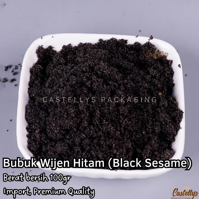 

'+'+'+'+] Bubuk Wijen Hitam Black Sesame Premium Import untuk Isian Ronde Roti Pia Mooncake dll