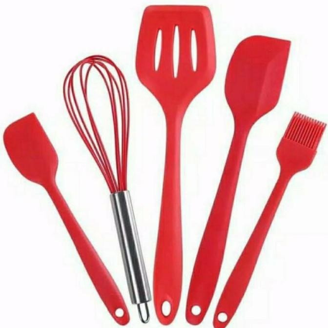 SPATULA SILIKON SET / ALAT MASAK SILIKON TAHAN PANAS