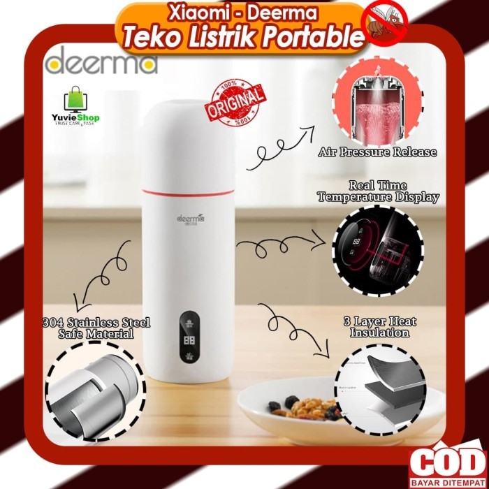 Teko Pemanas Termos Air Panas Listrik Elektrik Mini 350 Ml Xiaomi