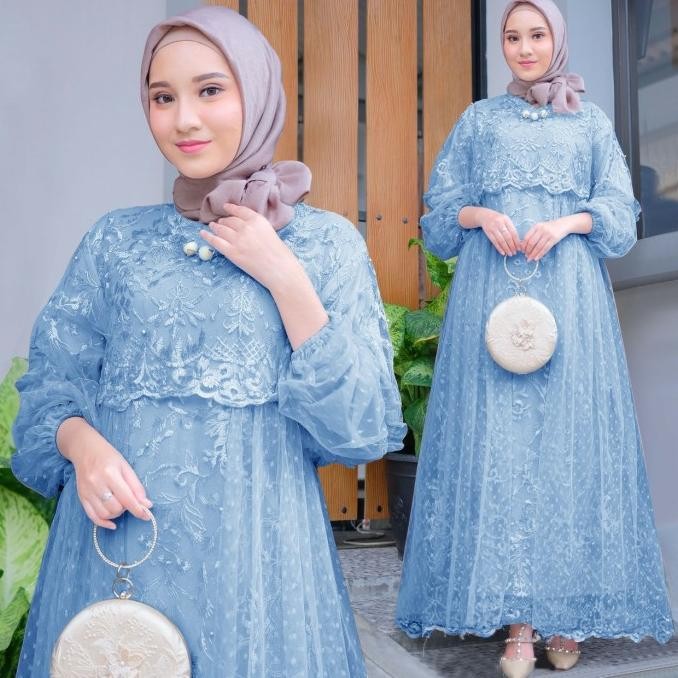 Masita Dress Kebaya Jumbo wanita Muslim model gamis maxi kekinian Terlaris