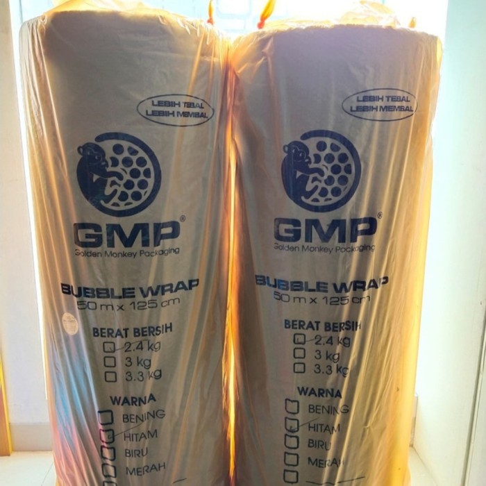 

Bubble Wrap Hitam Tebal Merk Gmp Bungkus Orange 125 X 50 Mtr