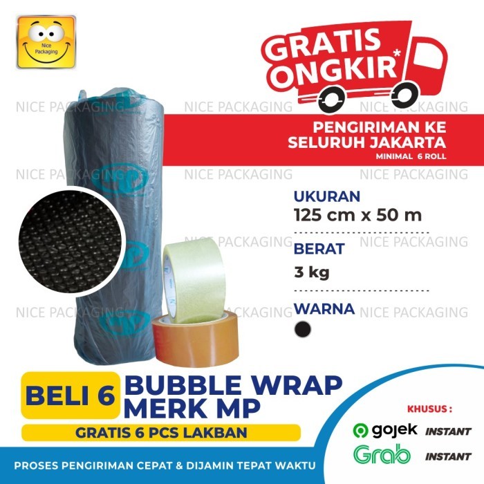 

[Mp] Plastik Bubble Hitam Uk125Cm X 50Mtr