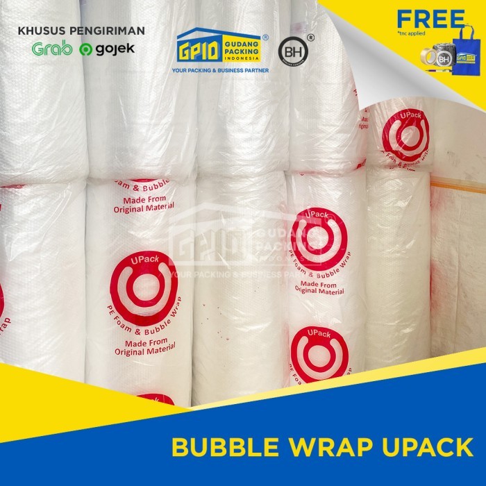 

(Gosend/Grab) U-Pack - Bubble Wrap Warna Hitam / Bening 125Cm X 50 M
