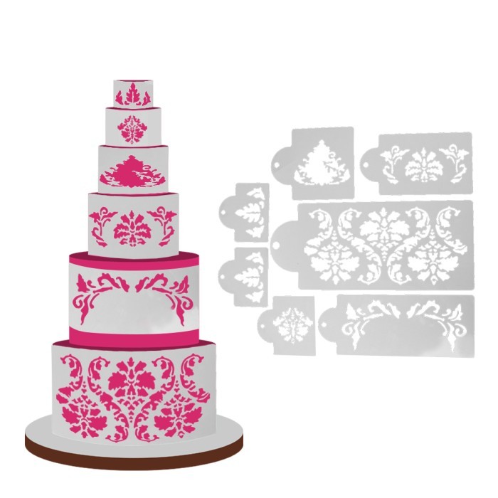 

TERBARU Plastic Stencil - Stensil Dekorasi Cake Motif Lace Flower (7pcs) BISA GOSEND!