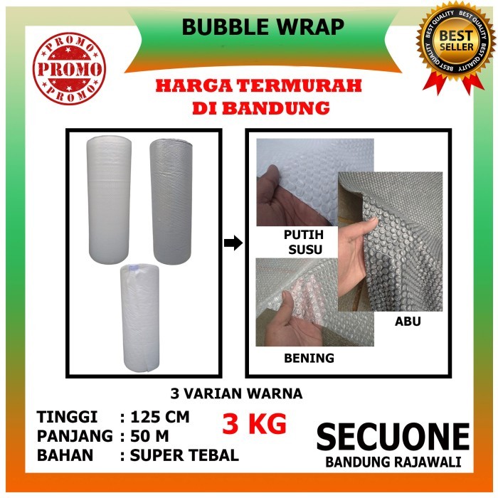 

Promo Bubble Wrap Tebal 125Cm X 50M Grade A+ Area Bandung Only 3 Warna