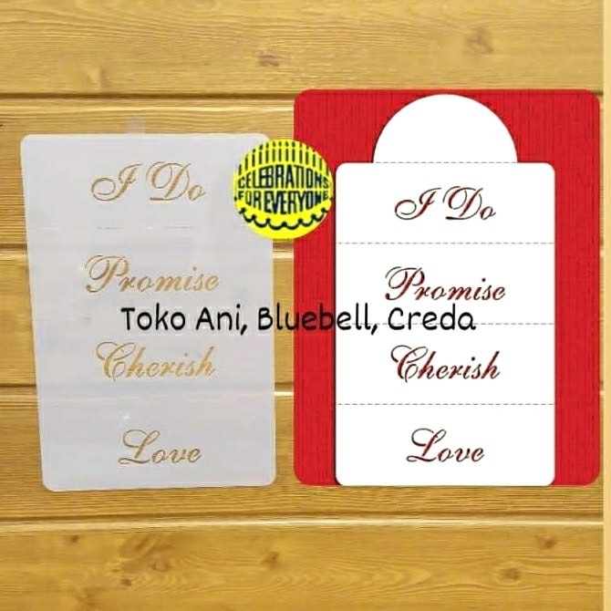 

TERBARU Designer Stencil : Love and Cherish set of 4, (9.4x3cm ) PROMO!