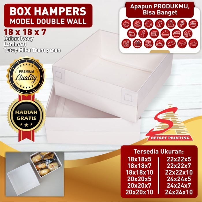 

Box Pudding/Dus Spiku/Box Kue/Dus Kue Doublewall 18X18X7