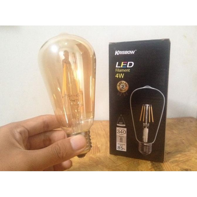 SALE BOHLAM LAMPU HIAS VINTAGE EDISON / KRISBOW LED FILAMENT 4W ST64