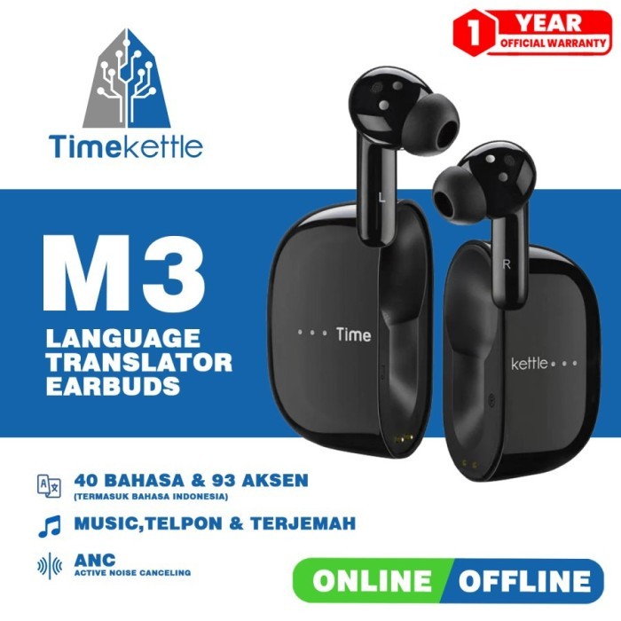 

Timekettle M3 Online&Offline Translator Alat Penerjamah Bahasa