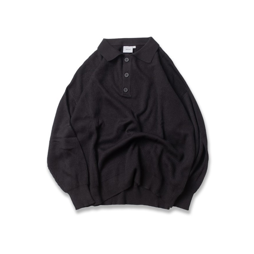 Knit Rugby Shirt Black