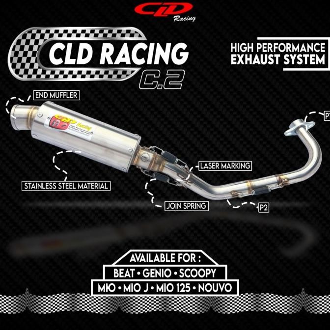 Diskon Knalpot Cld Honda Genio Beat 2020 Original Type C1 C2 C7 Bulat Oval