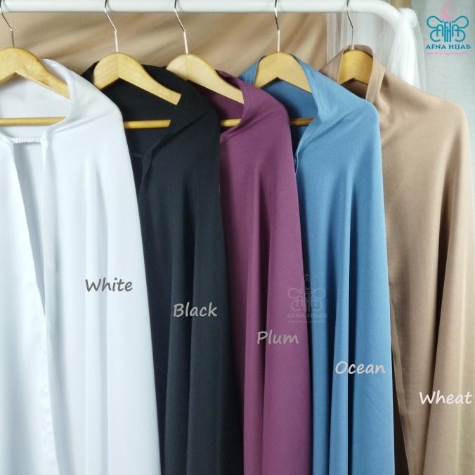 Spesial Afna Nura Pashmina Instan Oval Syari Jumbo Jilbab Hijab Khimar Non Pet