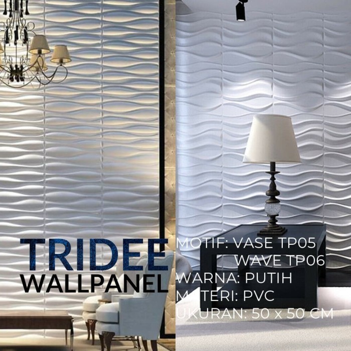 TRIDEE WALLPANEL VASE LINES WALLPAPER DINDING DEKORASI