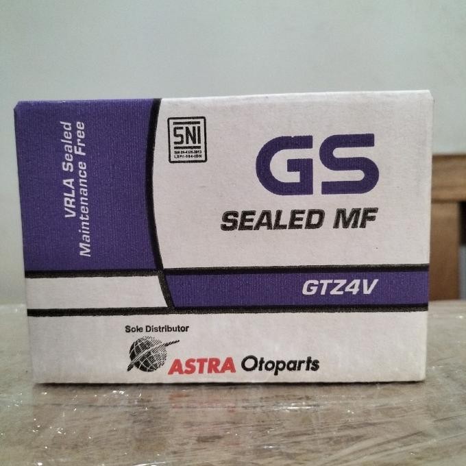 aki original gs astra gtz4v motor honda beat, vario 110, scoopy, revo asli