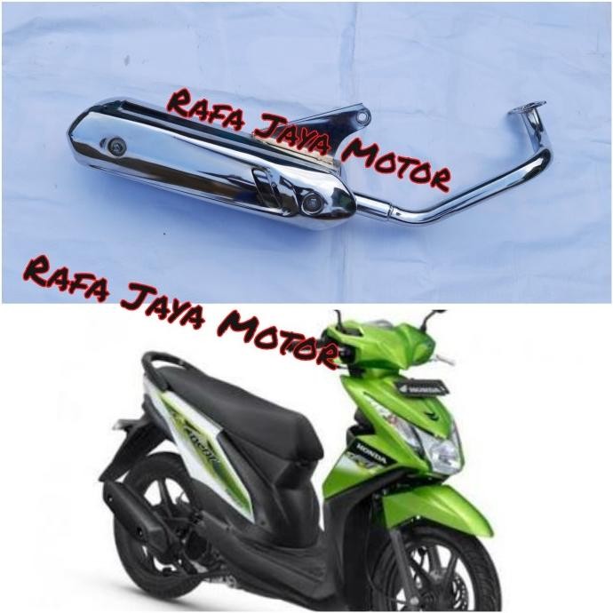 Spesial Knalpot Racing Bobokan Honda Beat Fi Lama 2013 - 2016 Mber Full Chrome