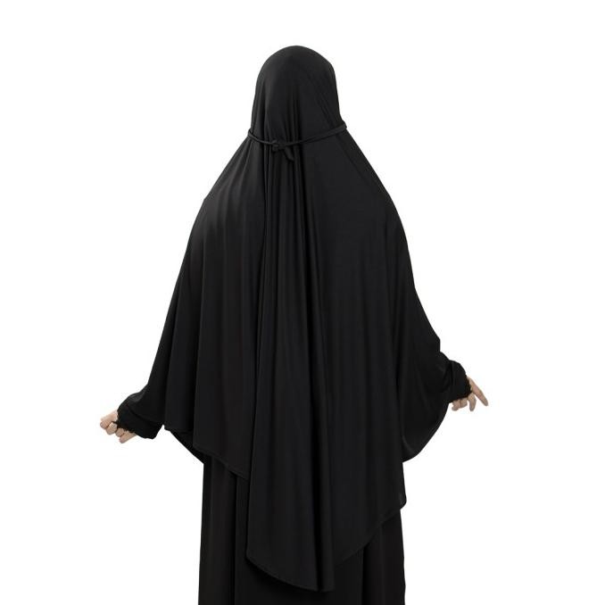 Terjangkau Bajuyuli Jilbab Bergo Maryam Jumbo Syari Polos Jersey Soft Pet - Hitam