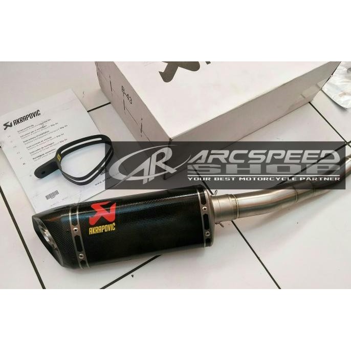 Spesial Knalpot Akrapovic R15 V3 Xsr 155 Fullsystem Slovenia (Header Custome)