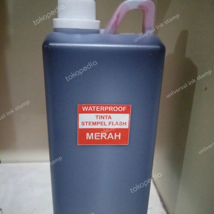 

Tinta stempel flash WATERPROOF 1 Liter MERAH Terbaru