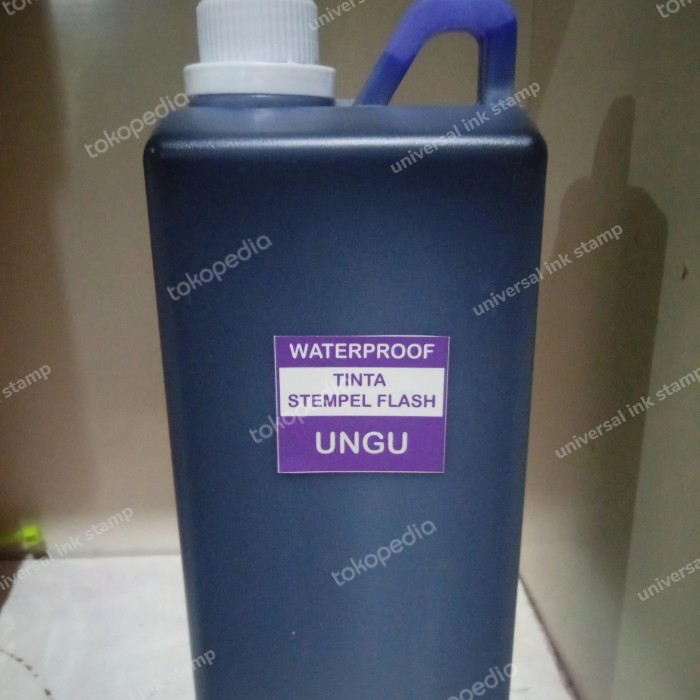 

Tinta stempel Flash WATERPROOF, permanen 1 Liter Warna UNGU TERBARU