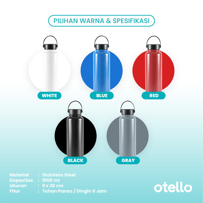 Custom Terra Tumbler Botol Minum 1 Liter BPA Free  Water Bottle