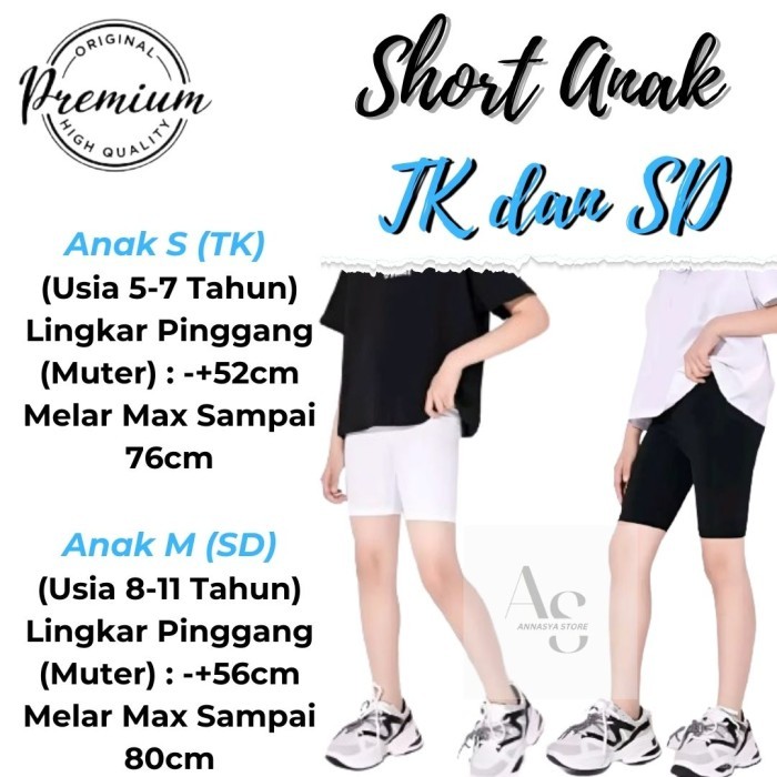 Short Pants Anak TK SD Celana Leging Legging Pendek