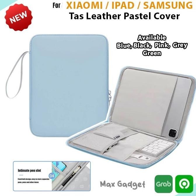 Siap Kirim Tas Leather Penyimpanan Untuk Tablet Xiaomi MiPad Redmi Pad SE Infinix Advan Itel Pastel 