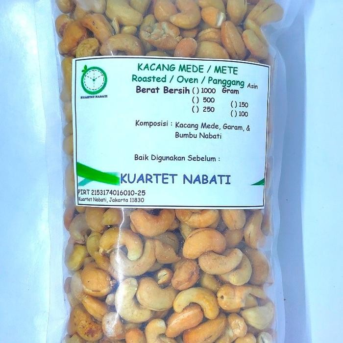 

BARANG TERLARIS 500gr Roasted Kacang Mede Utuh Size Sedang - Besar Mete Sulawesi - Cashew Nut - Mete