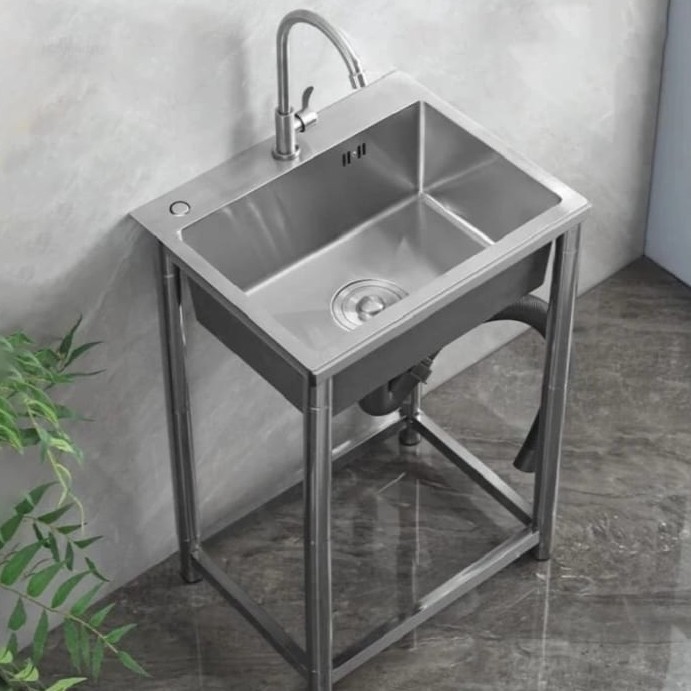 BAK CUCI PIRING PORTABLE 5243/KITCHEN SINK PORTABLE STAINLESS/BAK CUCI PIRING+KAKI