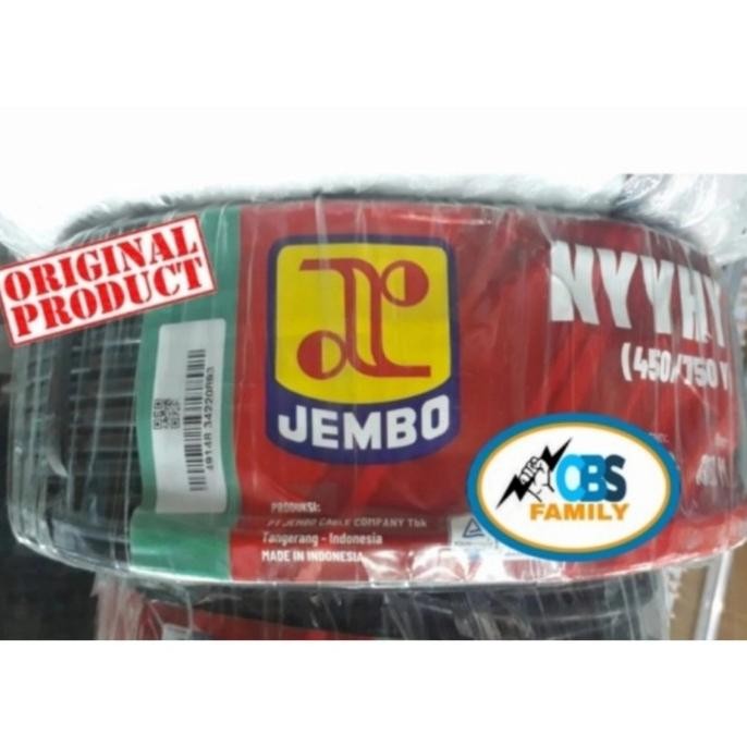 Promo Jembo Kabel NYYHY 3x4mm Serabut Hitam / Kabel NYYHY Meteran